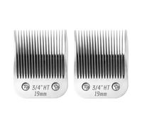 MEMIRY 2 Pcs Size 3/4HT Detachable Dog Grooming Blades, Compatible with Andis, Oster A5, Wahl KM10 Series Clippers, Cut Length 19mm, Silver(3/4HT 19mm, 2Pcs)