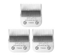 MEMIRY 3 Pcs Size 3-3/4FC Detachable Dog Grooming Blades, Compatible with Andis, Oster A5, Wahl KM10 Series Clippers, Cut Length 13mm, Silver(3-3/4FC 13mm, 3Pcs)