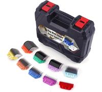 MEMIRY 9-Pack Dog Animal Stainless Steel Wide Clipper Attachment Guard Comb Set for A5 Series Clipper | Snap-On/Off Design Combs,Only Compatible with 10W/15W/30W Wide Blade