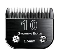 MEMIRY Size 10 Detachable Dog Grooming Blades, Compatible with Andis, Oster A5, Wahl KM10 Series Clippers, Cut Length 1.5mm, Black (10#1.5mm, 1 Pcs)