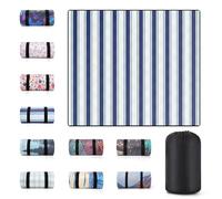 memKiya Lightweight Waterproof 60x80'' Picnic Blankets Huge Anti Sand Packable Beach Grass Park Matt Fold up Camping Tent Rug for Inside Summer Camp Roadtrip Gear Backpacking Travel Trailer Essential