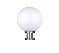 Memnk Stainless Steel Globe Light Waterproof Outdoor Street Lighting Column Pillar Lamp E27 External Wall Decoration Spherical Gate Lantern for Yard Deck Pond Landscape (Size : 30 * 38cm)