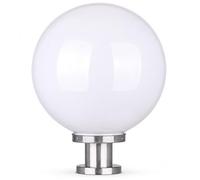 Memnk Stainless Steel Globe Light Waterproof Outdoor Street Lighting Column Pillar Lamp E27 External Wall Decoration Spherical Gate Lantern for Yard Deck Pond Landscape (Size : 40 * 47cm)