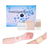 MEMNUN First Aid Kit with Iodine Swabs, Wound Dressings, Wound Closure Strips, Wound Gel, Comprehensive Wound Care Dressing Strips Wound Closure