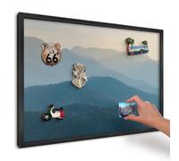 Memo Board 60x40 cm | Black Frame | Mountain Views