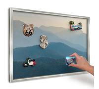 Memo Board 60x40 cm | Silver Frame | Mountain Views