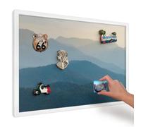 Memo Board 60x40 cm | White Frame | Mountain Views