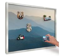 Memo Board 70x50 cm | Silver Frame | Mountain Views