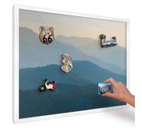 Memo Board 70x50 cm | White Frame | Mountain Views