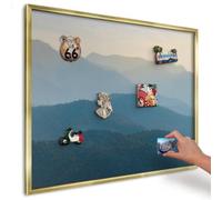 Memo Board 80x60 cm | Gold Frame | Mountain Views