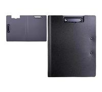 Memo File Clip Board A4 Clipboard Folder Multi Function Writing Board for Office School Meeting Notes Student Study(Black-3 Pieces-C)