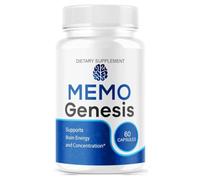 Memo Genesis Brain Support Supplement - Cognitive & Focus Support Formula - Supports Brain Energy & Concentration - Daily Nootropic Supplement - 60 Capsules - New & Sealed