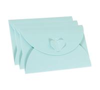memo Holder, Self-Seal Envelopes for Cards with Heart Clasp, Pack of 36, Multicolor, 4x3in(Blue)