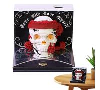 Memo Pad Calendar, Halloween Skull Tear-away, Tabletop Ornament Time Piece Calendar 2026 for Marked Holidays, Reminders, Dating, Desktop, Home Decor, Spooky Holiday Planner for Adults and Teens