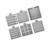 Memo Pad Storage Container for Desk Organization Portable Sticky Note Holder with 5 Different Stencil Desk Organization Box