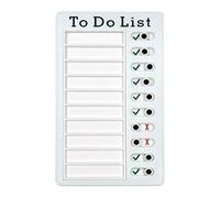 Memo Plastic Board Chore Chart Reusable RV Checklist, Rv Checklist Note Board,Daily to Do List Notepad with Sliding Button