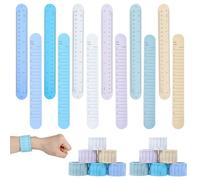 Memo Wrist Band, 12 Pieces to Do List Slap Bracelets Silicone Reusable Erasable Wrist Band Waterproof Writable Erasable Strap Wearable Memo Watchband for Daily Planner Study Task Pad 6 Colors