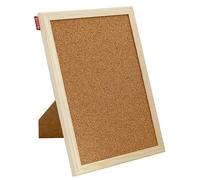 Memobe Cork Pin Board 30 x 21 cm - Wooden Frame - Natural Cork Surface - Rectangular - Matte/Texture