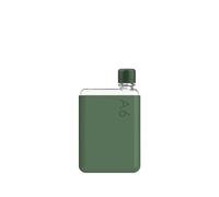 memobottle A6 (Moss Green) Bundle - 12oz (375ml) - Bottle, silicone sleeve & lid | Compact Water Bottle For Bags & Small Pockets | BPA Free Tritan | Modern, Minimalist | For Gym & Work