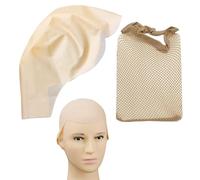 MEMOFYND 1 Piece Of Bald Head Cover And 1 Piece Of Hair Net, Latex Head Cover, Creative Head Cover, Role-Playing Props, Masquerade Head Dress