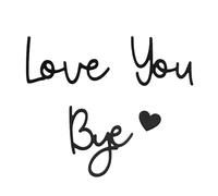 MEMOFYND 1 Set Of Wooden Door Signs, Creative Letters Door Signs, Love You Goodbye Wooden Sign, Black Wooden Hanging Sign, Home Wall Decoration