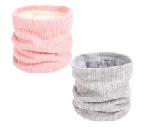 MEMOFYND 2 Pack Winter Knitted Scarf Set (Pink and Gray), Snowflake Sweater Scarf for Neck Warmth, Wool Blend Scarf, Unisex Winter Neck Scarf.