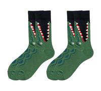 MEMOFYND 2 Pairs Of Crocodile Socks, Funny Socks, Creative Design Socks, Cute Cartoon Socks, Soft And Comfortable Socks