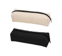 MEMOFYND 2 Pieces of Pencil Cases, Simple Solid Color Stationery Supplies, Small Oxford Cloth Storage Bags for Office and School