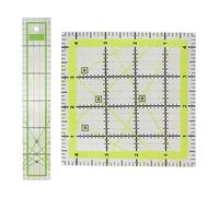 MEMOFYND 2 Pieces Sewing Ruler, Acrylic Patchwork Ruler, Sewing Accessories, Sewing Measuring Tools, Tailor'S Ruler