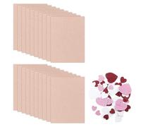 MEMOFYND 20 Rose Gold Flash Card Paper And 60 Pieces Of Love Patches, Diy Handmade Materials, Card Making, Paper Crafts