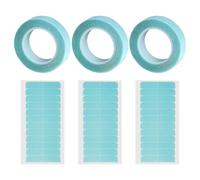 MEMOFYND 3 Rolls Of Hair Extension Tape And 3 Pieces Of Wig Film, Waterproof Tape, Double-Sided Tape, Hair Styling Tools, Wig Accessories