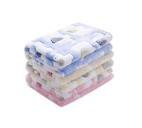 MEMOFYND 3pcs cats dog pet blankets washable,medium dogs and cats bed cover sofa protector pad, pets bedding ,Soft Plush waterproof comforter(Pink, blue, yellow)