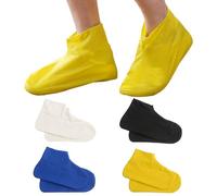 MEMOFYND 4 Pairs Of Shoe Covers, Waterproof Silicone Rain Boots, Elastic Rain Boot Covers, Reusable Shoe Covers, Universal For Men And Women, Convenient Outdoor Travel Shoe Covers.