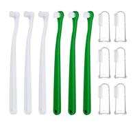MEMOFYND 6 Pieces Pet Toothbrushes And 6 Pieces Transparent Finger Toothbrushes, Tooth Cleaning Tools, Dental Care Supplies, Pet Accessories