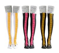 MEMOFYND Fun High Tube Knee Chicken Feet Socks, Enjoy Warm And Comfortable Wearing Experience, Sweat-Absorbing Chicken Leg Socks, Chicken Clothing