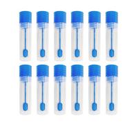 MEMOFYND Pack of 12 Pet Test Sample Tubes, Dog Feces Sample Tubes, Feces Sample Tubes, Sample Bottles with Spoon, 15ml Examination Tubes, Portable Test Sample Bottles