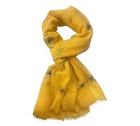 MEMOFYND Printed Bee Scarf - Fashionable Ladies' Light and Soft Shawl, Winter Warm, Windproof and Sun Protection - Gift for Women (Yellow)