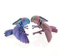 Memogizz 2 Pcs 3D Printed Parrot, 3D Printed Animals, Fidget Toy Desk, for Adults
