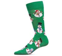 MeMoi Men's Gnome For The Holidays Christmas Novelty Crew Sock, Green, 9-13 UK