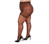 MeMoi Plus Size Curvy Control Top Pantyhose for Women, Comfortable Silky Sheer Pantyhose, Lightweight Womens Stockings, French Coffee, 5XL-6XL Plus