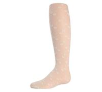 MeMoi Sweet Blossoms Girls Sheer Floral Lace Tights Ivory 6-8