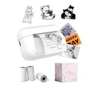 Memoking Portable Sticker Printer - Bluetooth Mini Thermal Printer for iphone, Wireless Inkless Sticker Maker Machine, Q02E Pocket Photo Phone Instant Print for School, Office, Traval, Kids, Home