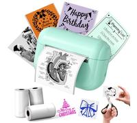 Memoking Sticker Printer - Portable Bluetooth Sticker Maker Machine, Print Pods Mini Thermal Label Printer for Kids, Q02E Wireless Inkless Pocket Phone Instant Print for Photo, Note, Gifts