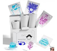 Memoking T02 Sticker Thermal Paper, Waterproof Transparent Label Tape | Clear Sticky Labels, Color Text, Compatible with T02, Q02E, M02X, M02L Sticker Printer, for Journal, Texts, Study Graphics