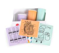 Memoking T02 Thermal Sticker Paper Refill, Color Genuine Paper Rolls for T02, Q02E, M02L, M02X Mini Printer, 20-Year Image Life, 50mmx3.5m/Roll, Purple/Green/Orange Lables for Journal, DIY, 3 Rolls