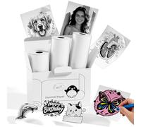 Memoking T02 White Thermal Sticker Paper Refill - Waterproof Genuine Self-Adhesive Labels Compatible with T02, Q02E, M02X, M02L Mini Printer, 50mmx3.5m Use for Photos, Journal, Study Note, 3 Rolls