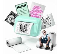 Memoking Thermanote Sticker Printer - Bluetooth Sticker Maker Machine, Portable Mini Thermal Label Printer for Kids, Q02E Wireless Inkless Pocket Phone Instant Print for Photo, Study Note,Scrapbooking