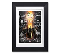 Memorabilia Agents Of Shield S.H.I.E.L.D Cast Signed Autograph Signature A4 Poster Photo Print Photograph Artwork Wall Art Picture TV Show Series Season Present (A4 BLACK FRAMED & MOUNTED)