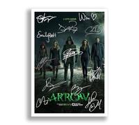 Memorabilia Arrow Full Cast Signed Autograph Signature A4 Poster Photo Print Photograph Artwork Wall Art Picture TV Show Series Season DVD Boxset Present (A4 POSTER ONLY)