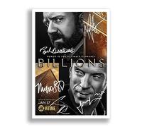 Memorabilia Billions Cast Signed Autograph Signature A4 Poster Photo Print Photograph Artwork Wall Art Picture TV Show Series Season Gift (A4 Poster Only)